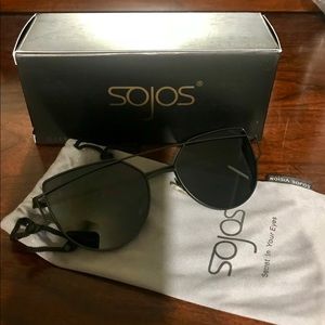 Sojos Cat Eye Mirror Sungless Black NWT